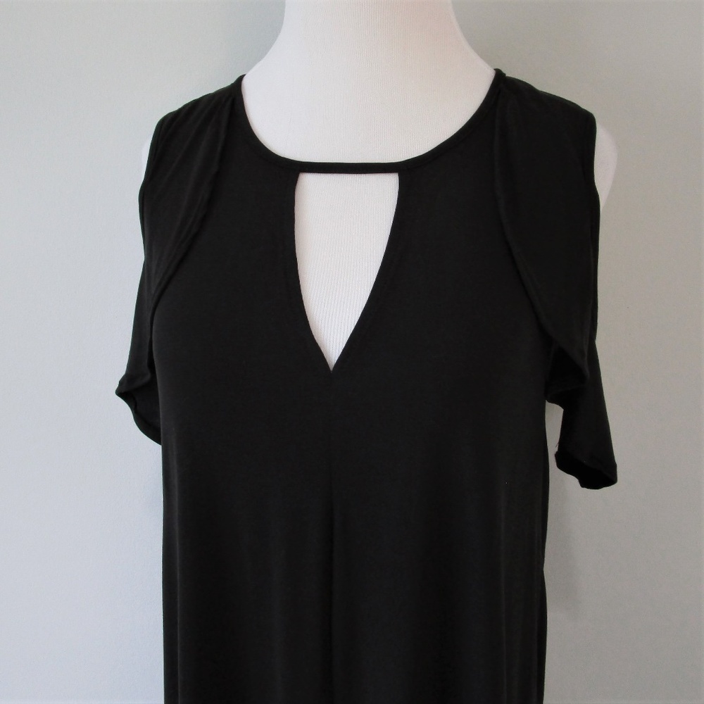 💕 NWT Jessica Simpson Cold Shoulder Shift Midi Dress - Picture 3 of 8